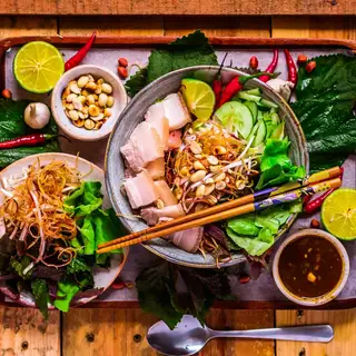 Hình ảnh Bún mắm nêm thịt - rau