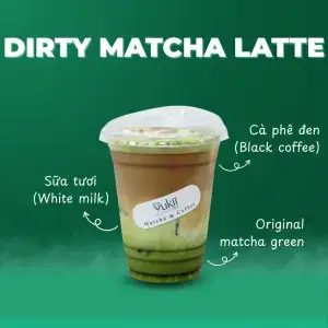 Dirty matcha latte - 55.000 ₫ tại Yukii Tea - Matcha Latte & Coffee - Hoa Hồng