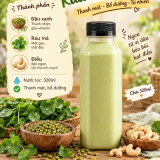 Hình ảnh Sữa đậu xanh - rau má - điều