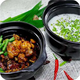 Cháo ếch vị Singapore - phần 1 ếch + 1 cháo lá dứa mè đen. - 69.000 ₫ tại Ếch Ka - Cháo Ếch Singapore - Lê Trọng Tấn