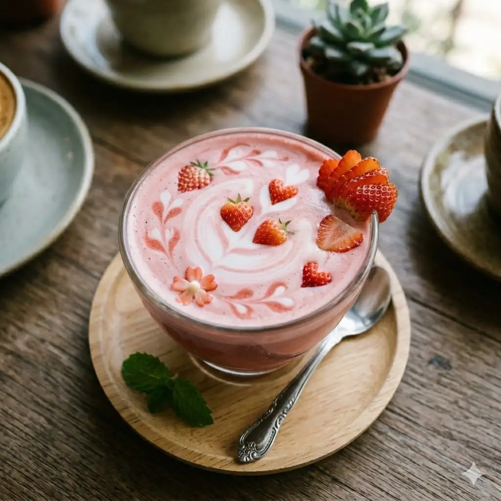 Hình ảnh Latte dâu