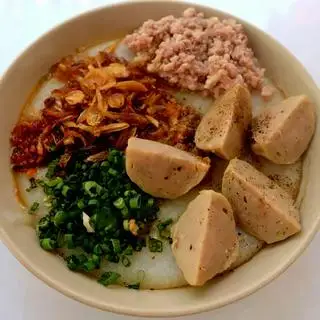 Hình ảnh Cháo thịt bằm bò viên