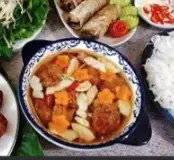 Hình ảnh Bún chả Hà Nôi tặng kèm trà chanh