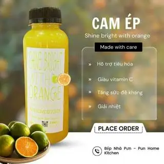 Cam ép nguyên chất - pure orange juice no sugar added - 45.500 ₫ tại Bếp Nhà Pưn - Nước Ép, Sinh Tố & Sữa Hạt Healthy - Trần Xuân Soạn