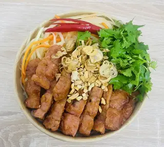 Hình ảnh Bún trộn Nem nướng