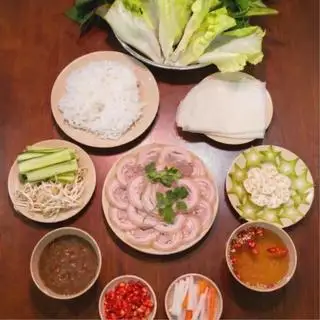 Hình ảnh Bò tơ cuốn bánh tráng phơi sương - phần lớn