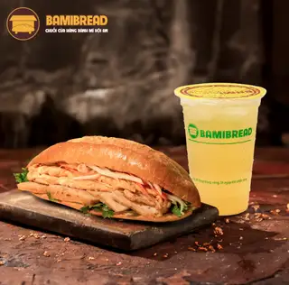 Hình ảnh Combo bánh mì pate trứng chả + Đồ uống