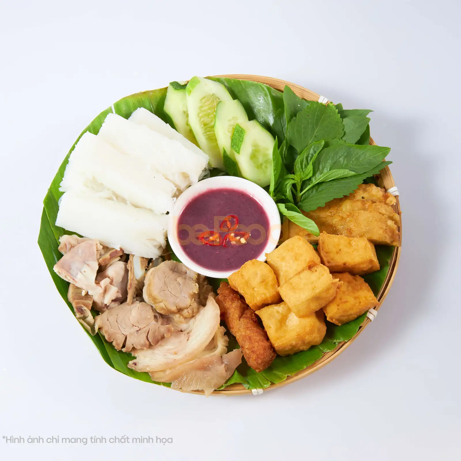 Bún đậu thịt - 54.000 ₫ tại Tiến Hải Quán - Bún Đậu Mắm Tôm Hà Nội - Nguyễn Cư Trinh