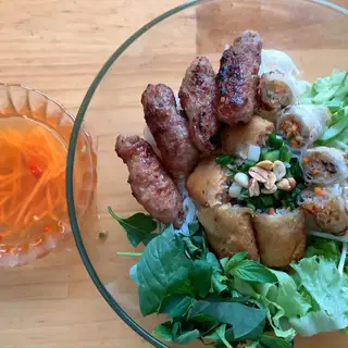 Bún nem nướng+ chả giò - 49.000 ₫ tại Thảo Sương - Bún Thịt Nướng - Thái Ly