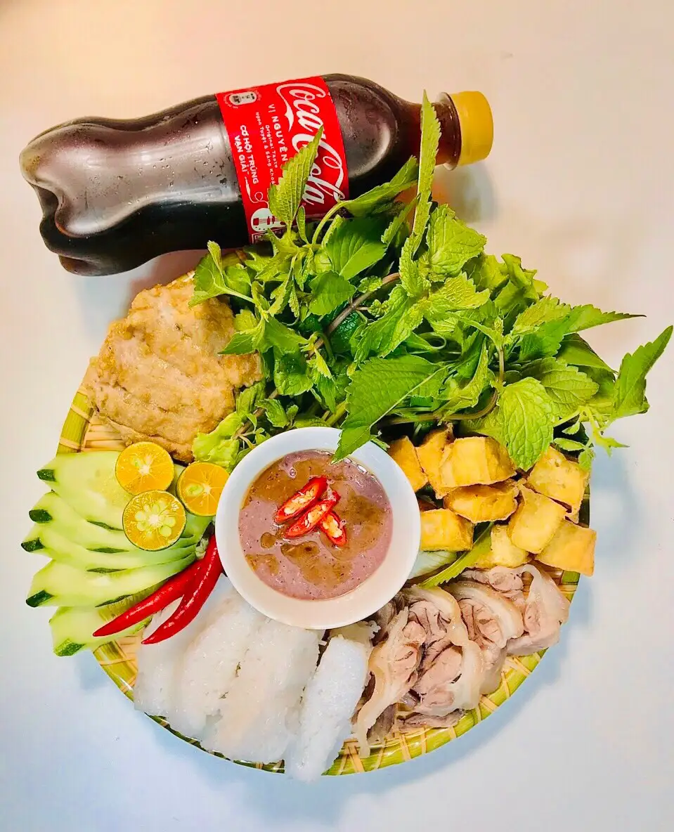 Hình ảnh Bún đậu chả cốm thịt luộc