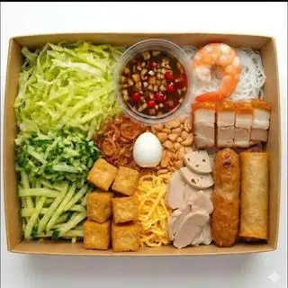 Bún thập cẩm - 84.000 ₫ tại Mèo Xù Kitchen - Bún Nước Tương, Bún Mắm Nêm & Bún Bò Xào Nam Bộ - Nguyễn Văn Thương
