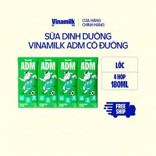 Sữa dinh dưỡng Vinamilk ADM có đường - Lốc 4 hộp x 180ml_04CD14_LOC - 30.906 ₫ tại Vinamilk - Lê Hồng Phong