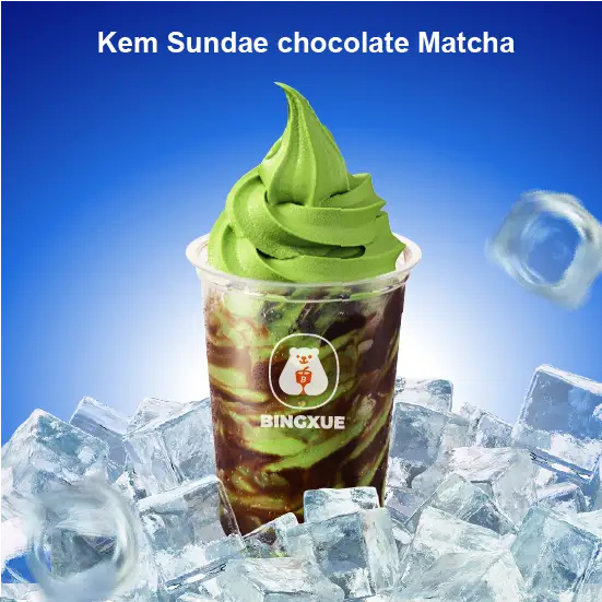 Kem Sundae Chocolate - Matcha - 32.000 ₫ tại Bingxue - Kem & Trà Sữa - 64 Vĩnh Hội