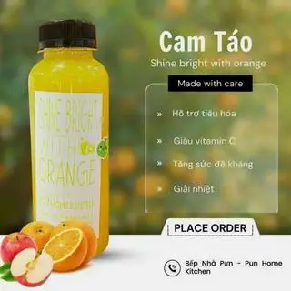Nước ép cam táo nguyên chất - orange & apple juice no sugar added - 49.500 ₫ tại Bếp Nhà Pưn - Nước Ép, Sinh Tố & Sữa Hạt Healthy - Trần Xuân Soạn