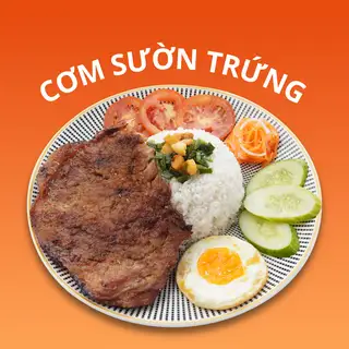 Cơm sườn trứng - 45.000 ₫ tại Dì Thủy - Cơm Tấm & Bún Thịt Nướng - Điện Biên Phủ