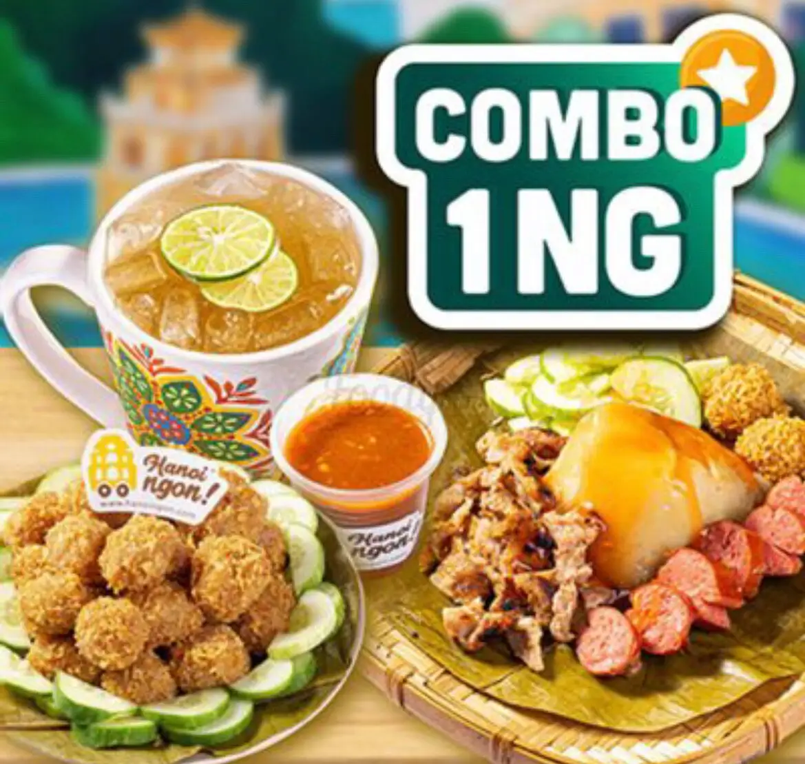 Combo 1 người - 99.000 ₫ tại Hanoi Ngon - Nem chua rán Ăn vặt chuẩn Hà Nội - Lê Văn Lương