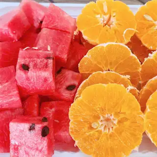 Hình ảnh Khay dưa hấu + cam