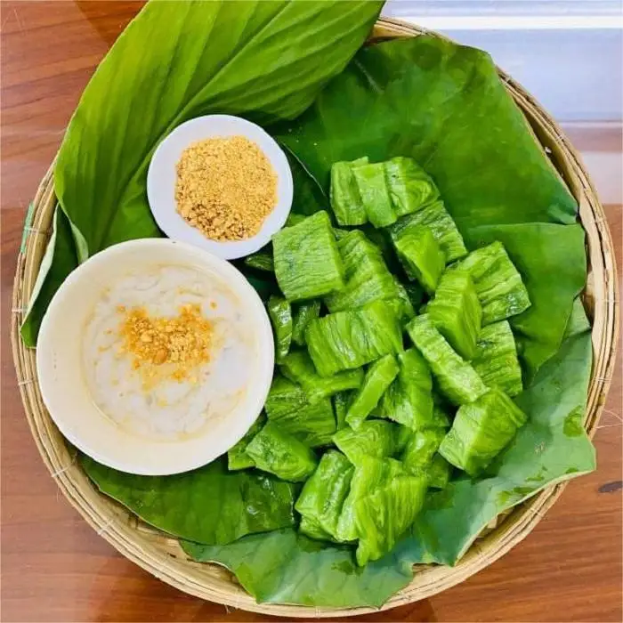 Hình ảnh BÁNH ĐÚC GÂN LÁ DỨA (HỘP ĐẦY ĐỦ 750GR)