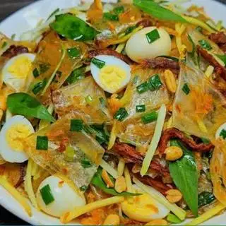 Hình ảnh Bánh tráng trộn mỡ hành