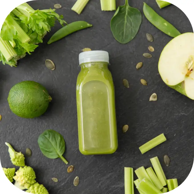 Ép detox cần tây táo chanh gừng chai - 36.000 ₫ tại Ý Anh - Nước Ép Detox, Sinh Tố & Rau Má - Nguyễn Văn Công