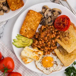 Bữa ăn sáng chay theo phong cách nước Anh - 110.000 ₫ tại Xanh & Xanh Chay (Green & Greener Vegetarian Cafe)  - Nội Khu Hưng Gia 2
