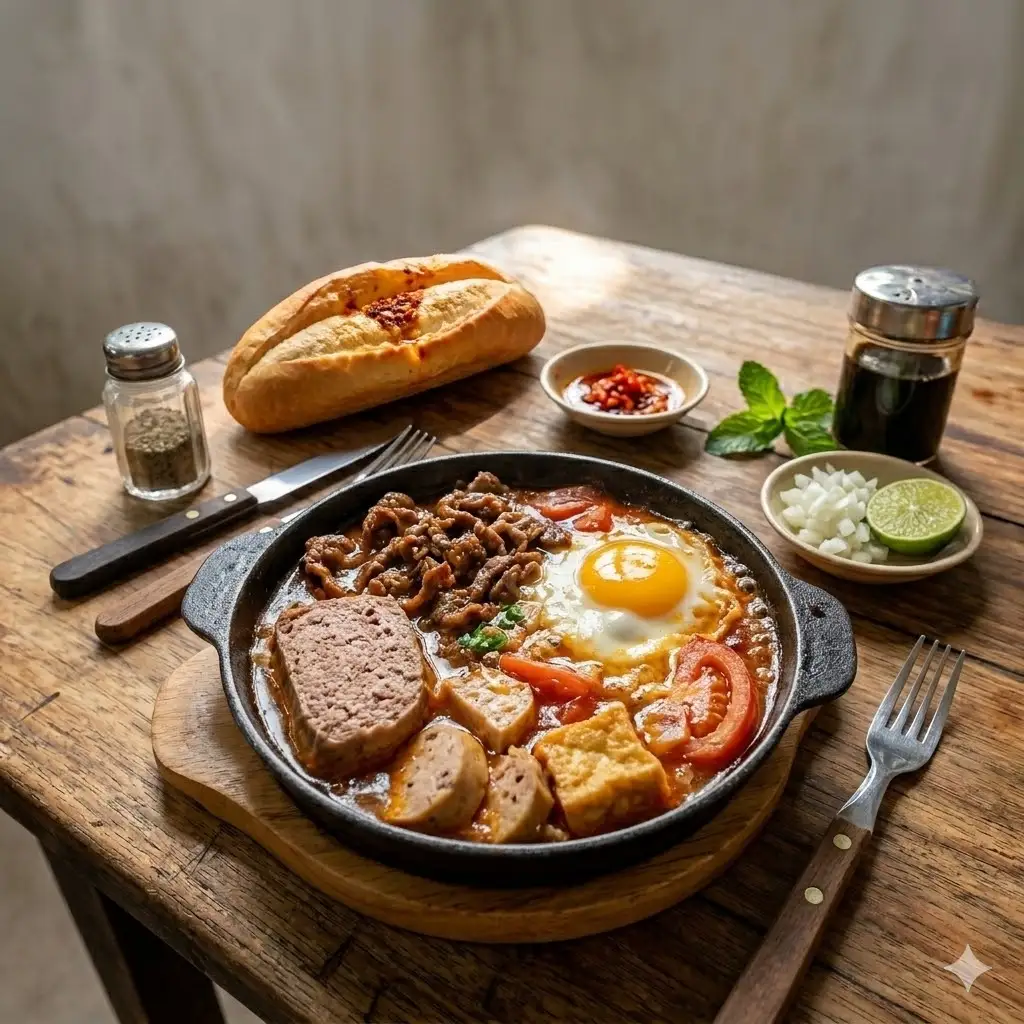 Bánh mì chảo thịt bò - 50.000 ₫ tại Bánh Mì, Xôi Mặn & Bánh Mì Chấm - Trần Quang Cơ
