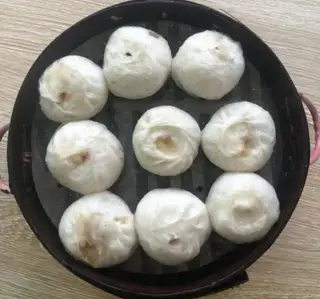 Hình ảnh Bánh bao hấp - nộm phù trúc - cơm trắng - trà thanh nhiệt