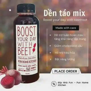 Nước ép dền táo nguyên chất - apple & amaranth juice no sugar added - 53.000 ₫ tại Bếp Nhà Pưn - Nước Ép, Sinh Tố & Sữa Hạt Healthy - Trần Xuân Soạn