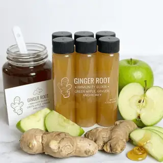 Combo 6 chai - shot gừng táo xanh - 179.000 ₫ tại Ginger Root - Nước Ép Lạnh, Bữa Ăn Protein & Shot Gừng - Sky Garden