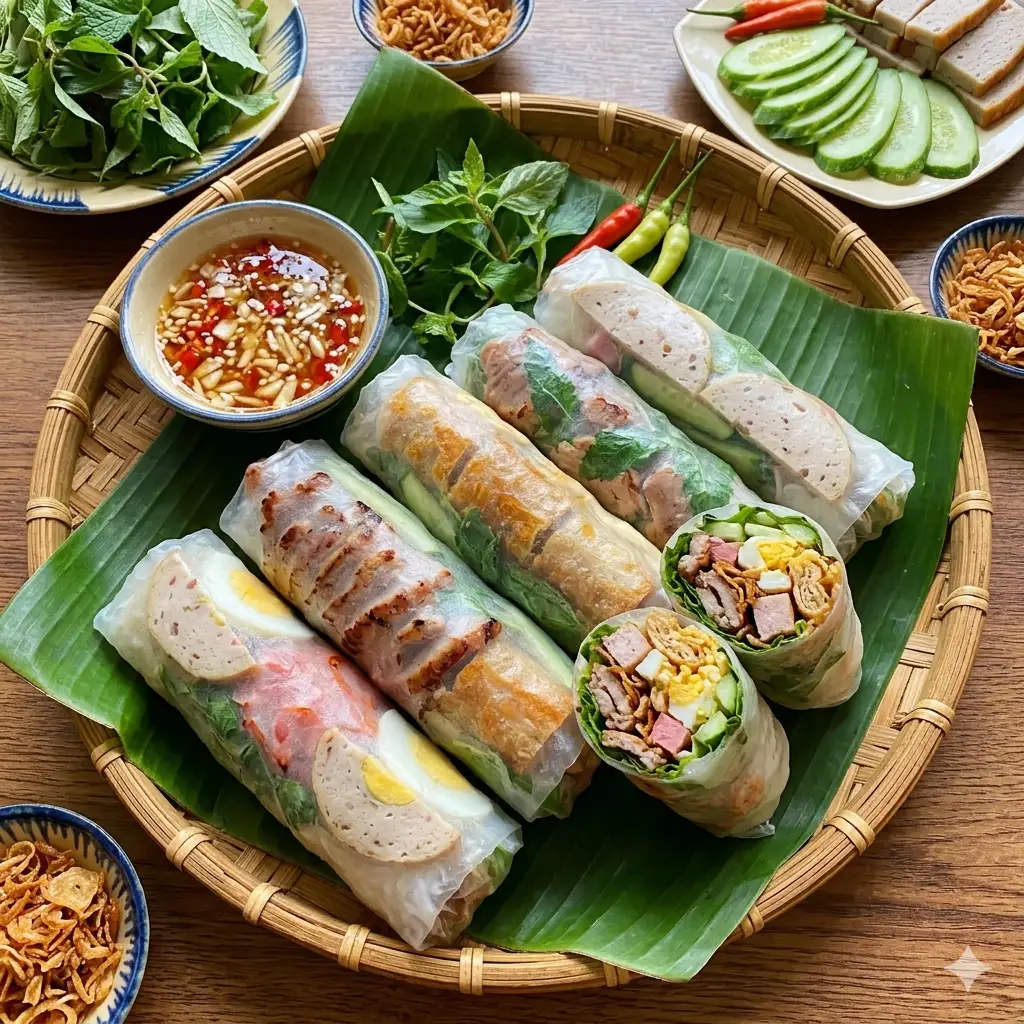 02 Bánh Cuốn Tây Sơn Chả Trứng - 56.000 ₫ tại Bánh Xèo Cô Vân - Đặc Sản Bình Định - Phan Xích Long