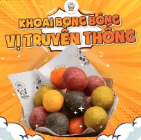 Khoai bong bóng nguyên vị - 28.000 ₫ tại Khoai Bong Bóng Trà Sữa Rich Cha Vaniella - Tôn Đản