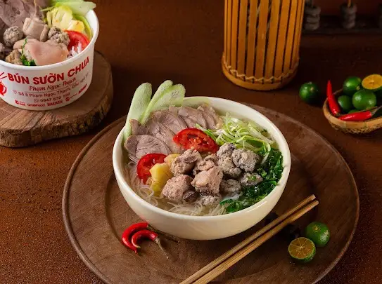 Hình ảnh Bún sườn thịt mọc