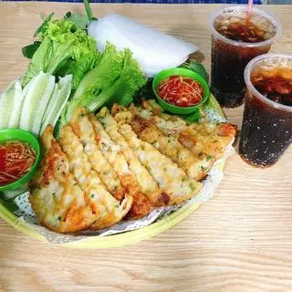 Hình ảnh combo 2 người ăn (4thịt,4tôm,2 ly trà tắc)