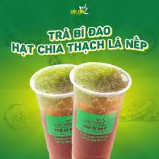 Hình ảnh Trà bí đao hạt chia thạch lá nếp