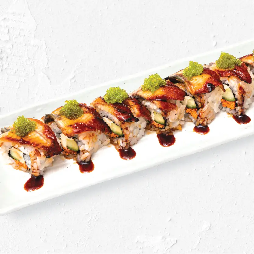 Hình ảnh Cuốn lươn nướng và phô mai - Broiled eel roll with cream cheese