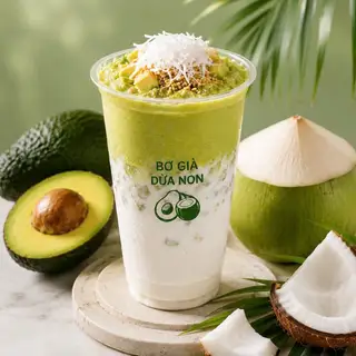 Hình ảnh Bơ già dừa non - MUSTRY cốc 700ML