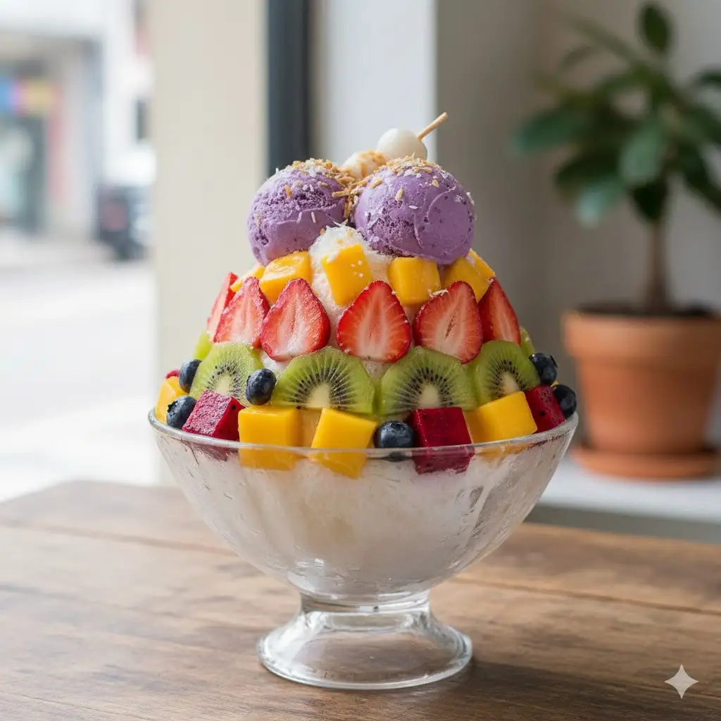 Hình ảnh Kem sữa tuyết - bingsu kiểu Hàn