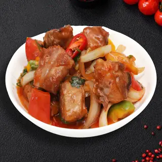 Hình ảnh Cơm sườn xào chua ngọt