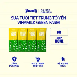 Sữa tươi tiệt trùng có chứa Tổ Yến 180ml - Lốc 4 hộp x 180ml _04BI11_LOC - 57.154 ₫ tại Vinamilk - Lê Hồng Phong