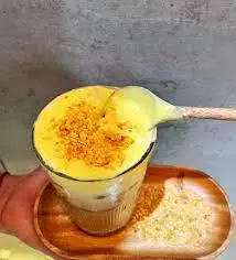 Hình ảnh Trà sữa kem trứng dừa nướng