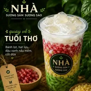Hình ảnh Bánh lọt hạt lựu đậu xanh nước cốt dừa