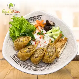 Bún chả giò nấm chay - 63.000 ₫ tại Chay Rau Củ Nấm Vegan - Chợ Bà Chiểu