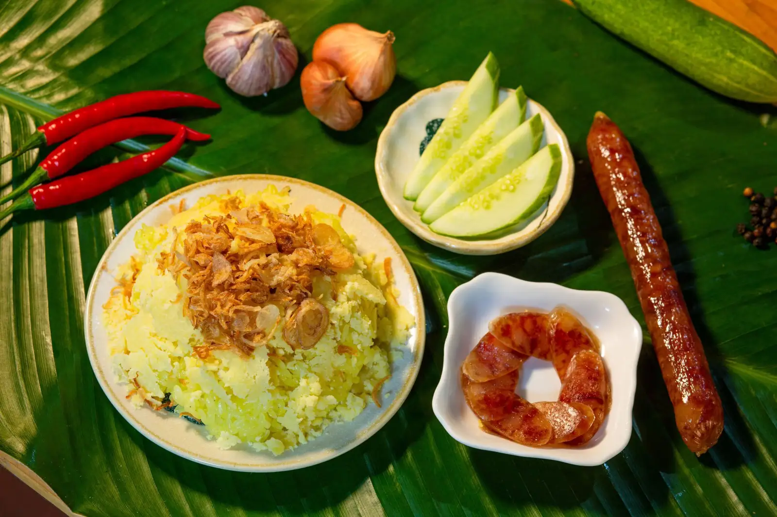 Hình ảnh Xôi xéo lạp xưởng