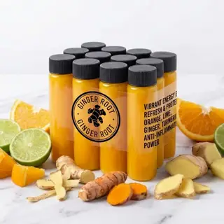 Combo 12 chai - shot gừng cam nghệ - 309.000 ₫ tại Ginger Root - Nước Ép Lạnh, Bữa Ăn Protein & Shot Gừng - Sky Garden