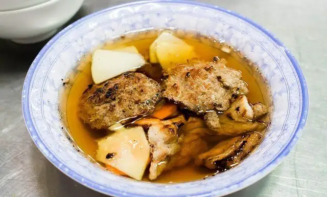 Hình ảnh Bún chả thịt viên nướng
