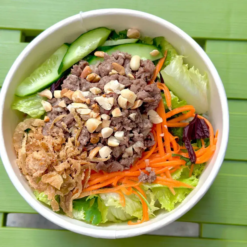 Hình ảnh Combo 1 bún trộn thịt nướng - 1 trà tắc