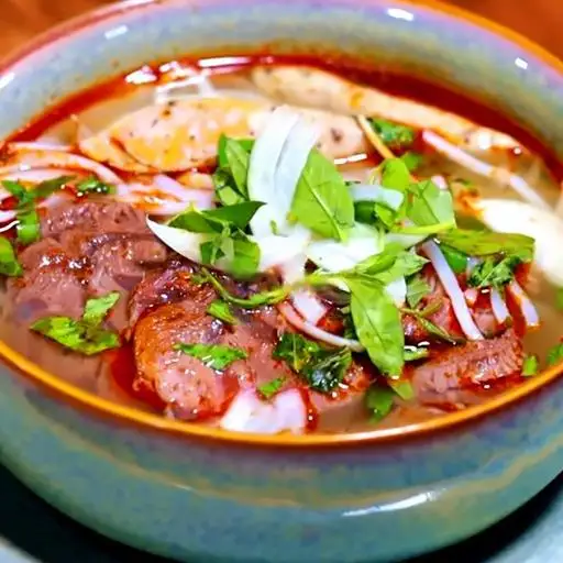 Bún bò tái - 65.000 ₫ tại Bún Bò Huế Kiều Thanh - KDC Nam Long