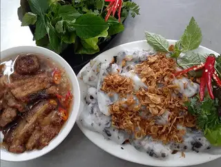 Hình ảnh Bánh cuốn chả nướng