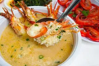 Hình ảnh Cháo tôm sú sốt bơ