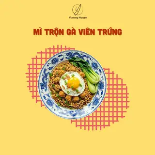 Hình ảnh Mì trộn gà viên trứng
